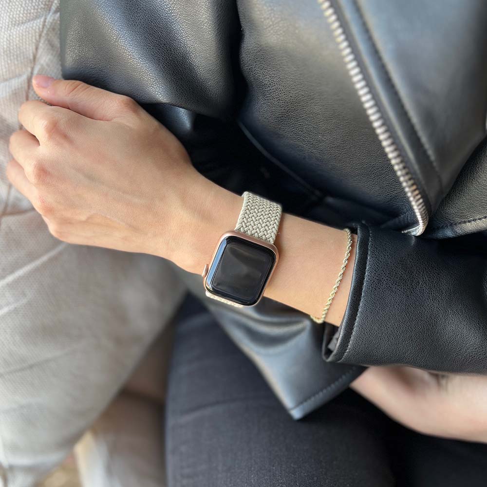 Pletený navliekací remienok pre Apple Watch - Orieškový Farba: Oriešková, Obvod: S (menší až stredný obvod zápästia), Veľkosť: 38/40/41mm