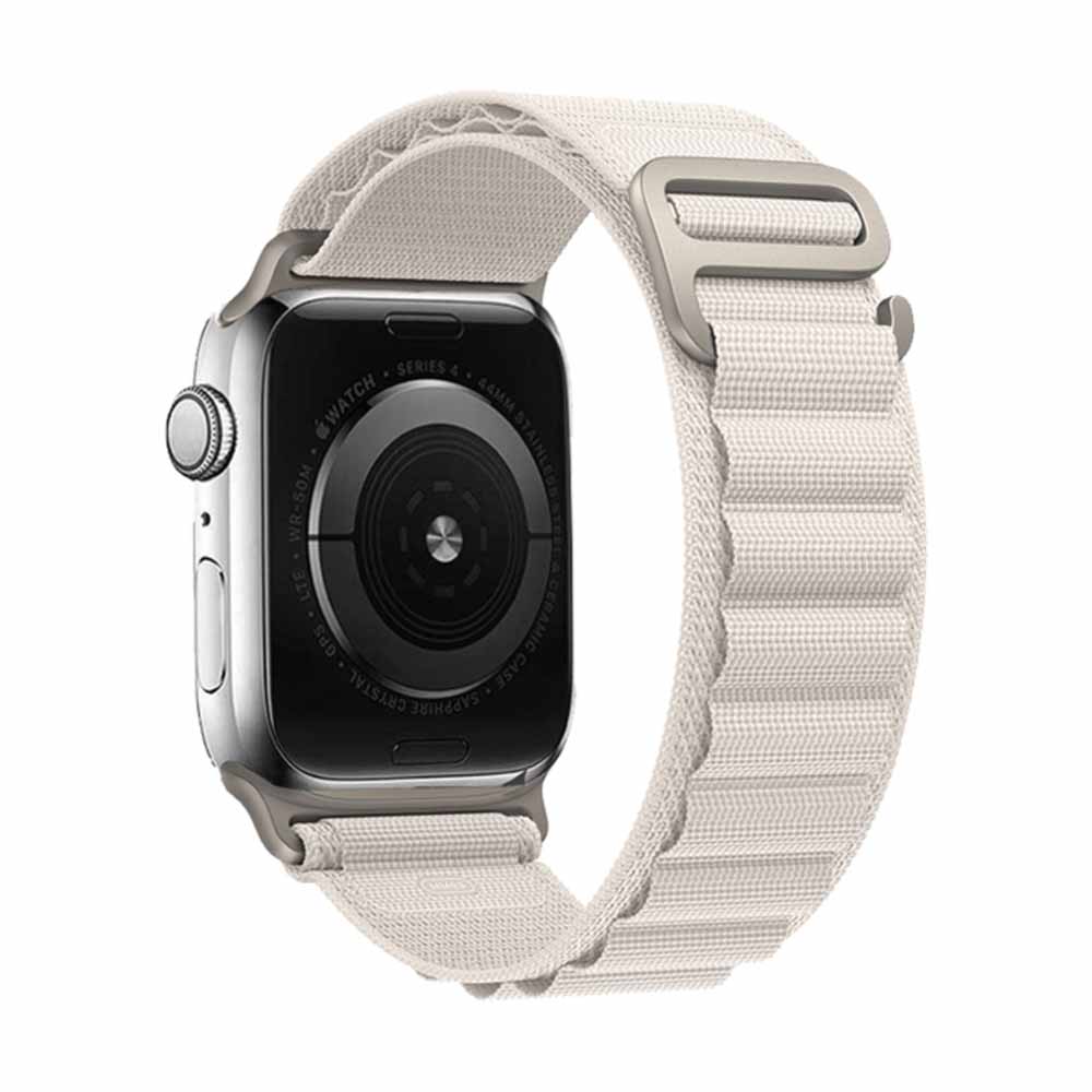 Nylonový remienok alpský ťah na Apple Watch - Biely Farba: Biela, Veľkosť: 42/44/45/49mm