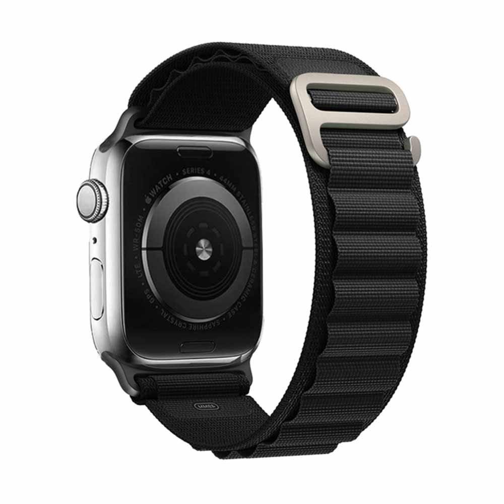 Nylonový remienok alpský ťah na Apple Watch - Čierny Farba: Čierna, Veľkosť: 38/40/41mm