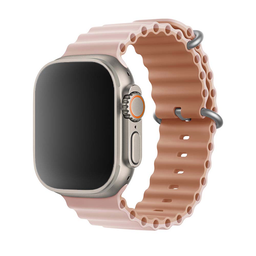 Štýlový vrúbkovaný remienok pre Apple Watch - Pink Sand Farba: Pink Sand, Veľkosť: 38/40/41mm