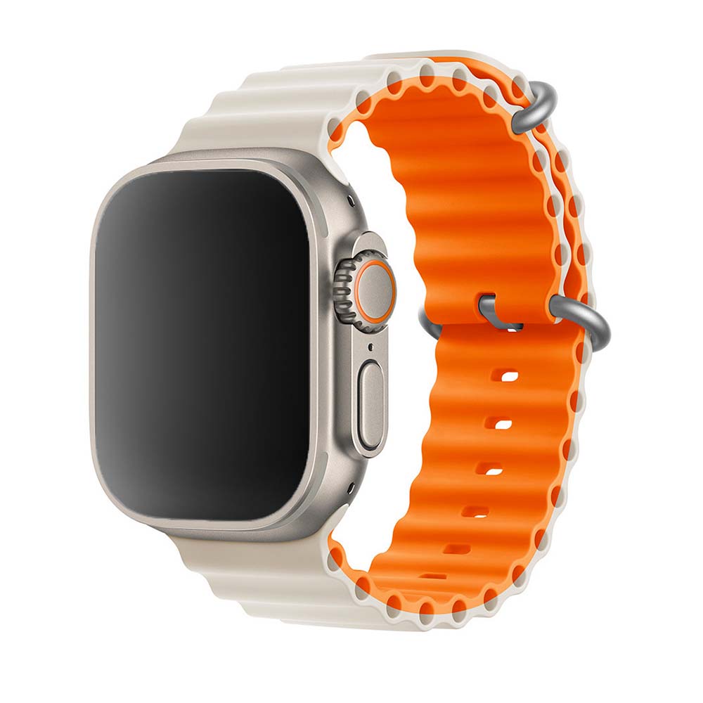 Štýlový vrúbkovaný remienok pre Apple Watch - Šedý Farba: Fog, Veľkosť: 38/40/41mm