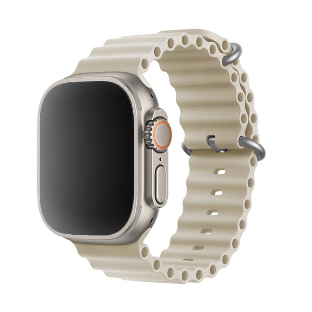 Vrúbkovaný remienok pre Apple Watch - Béžový Farba: Antique, Veľkosť: 38/40/41mm