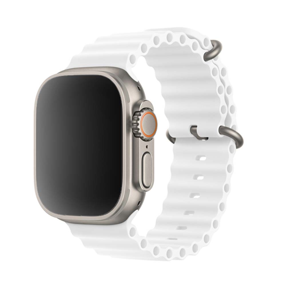Vrúbkovaný remienok pre Apple Watch - Biely Farba: Biela, Veľkosť: 38/40/41mm