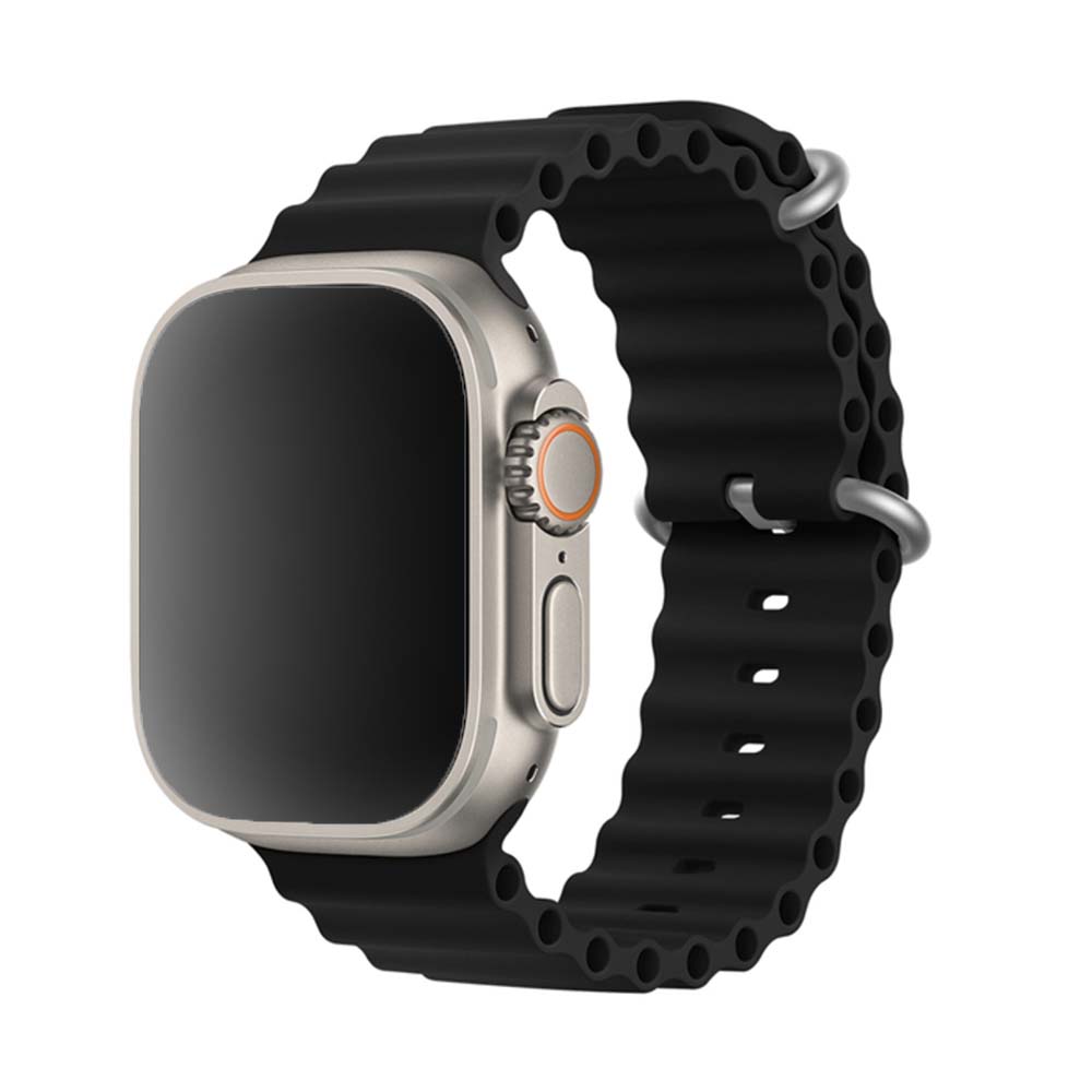 Vrúbkovaný remienok pre Apple Watch - Čierny Farba: Čierna, Veľkosť: 38/40/41mm