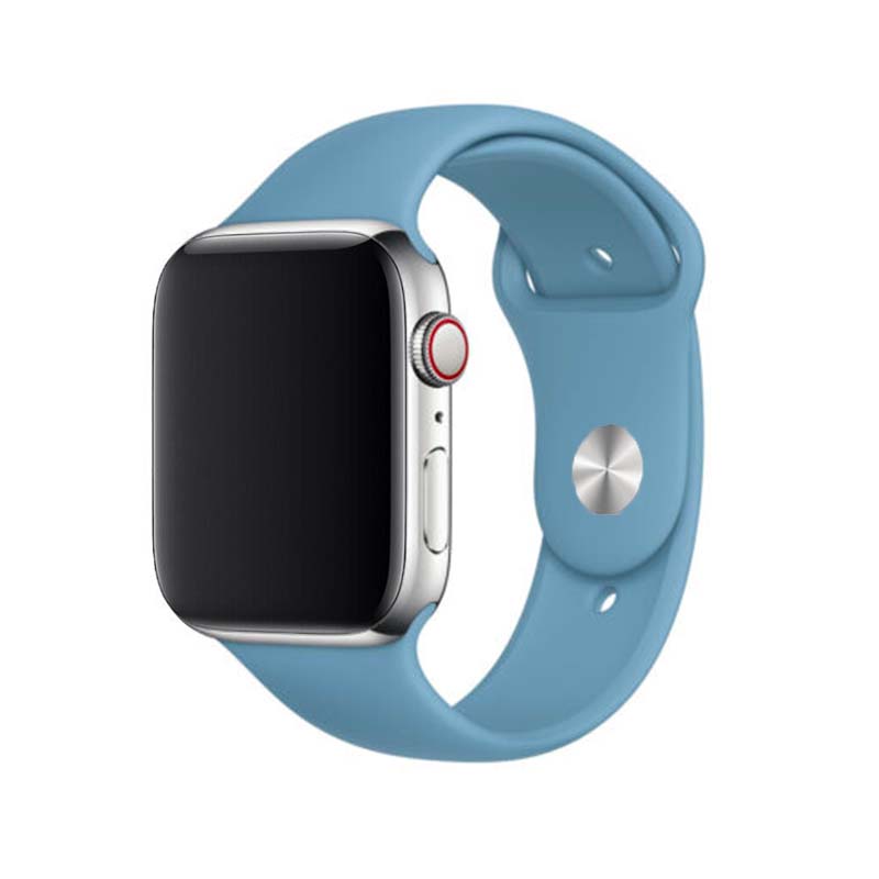 Jednofarebný remienok na Apple Watch - Seversky modrý Farba: Modrá, Obvod: M-L (stredný až väčší obvod zápästia), Veľkosť: 42/44/45/49mm
