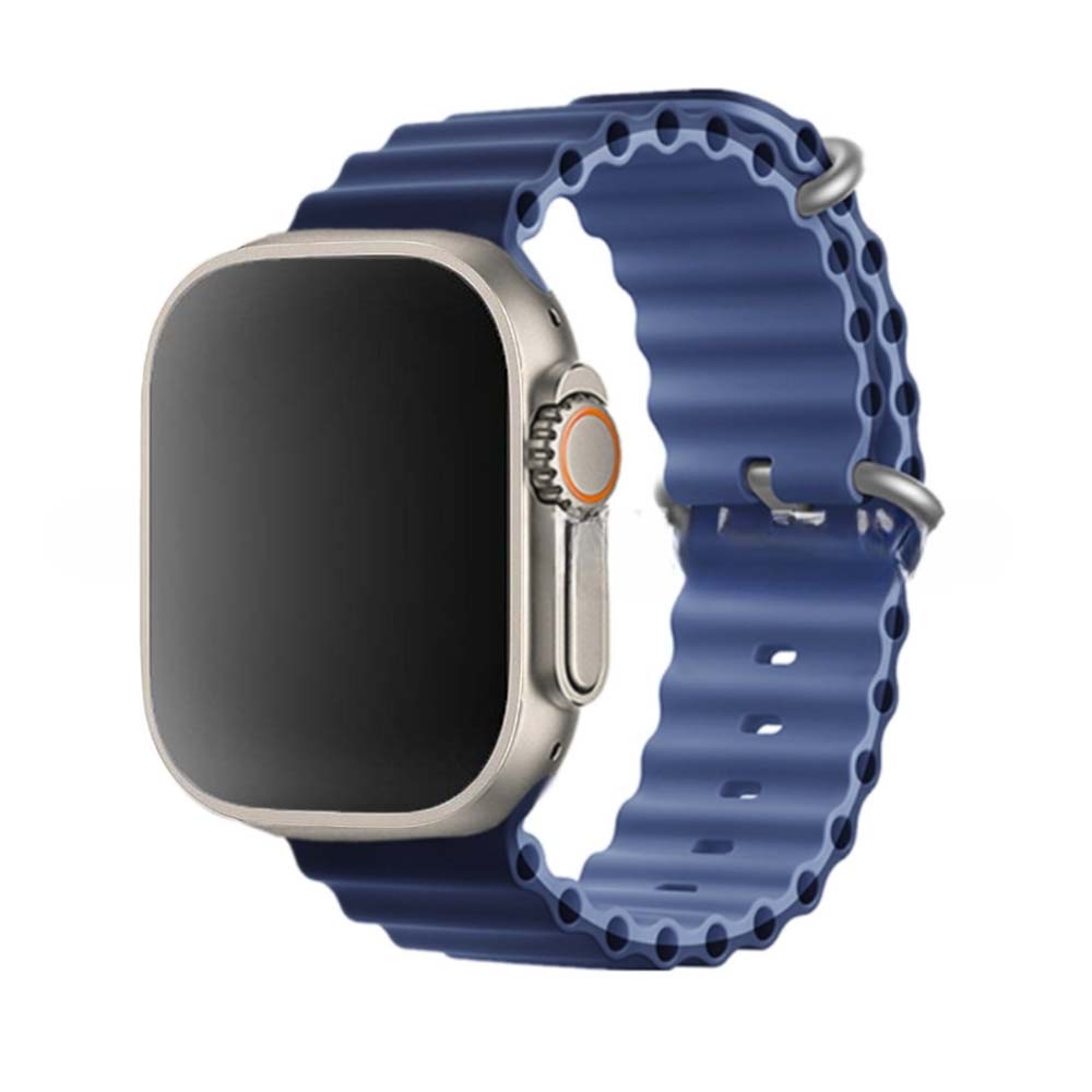 Štýlový vrúbkovaný remienok pre Apple Watch - Midnight Blue Farba: Indigo, Veľkosť: 38/40/41mm