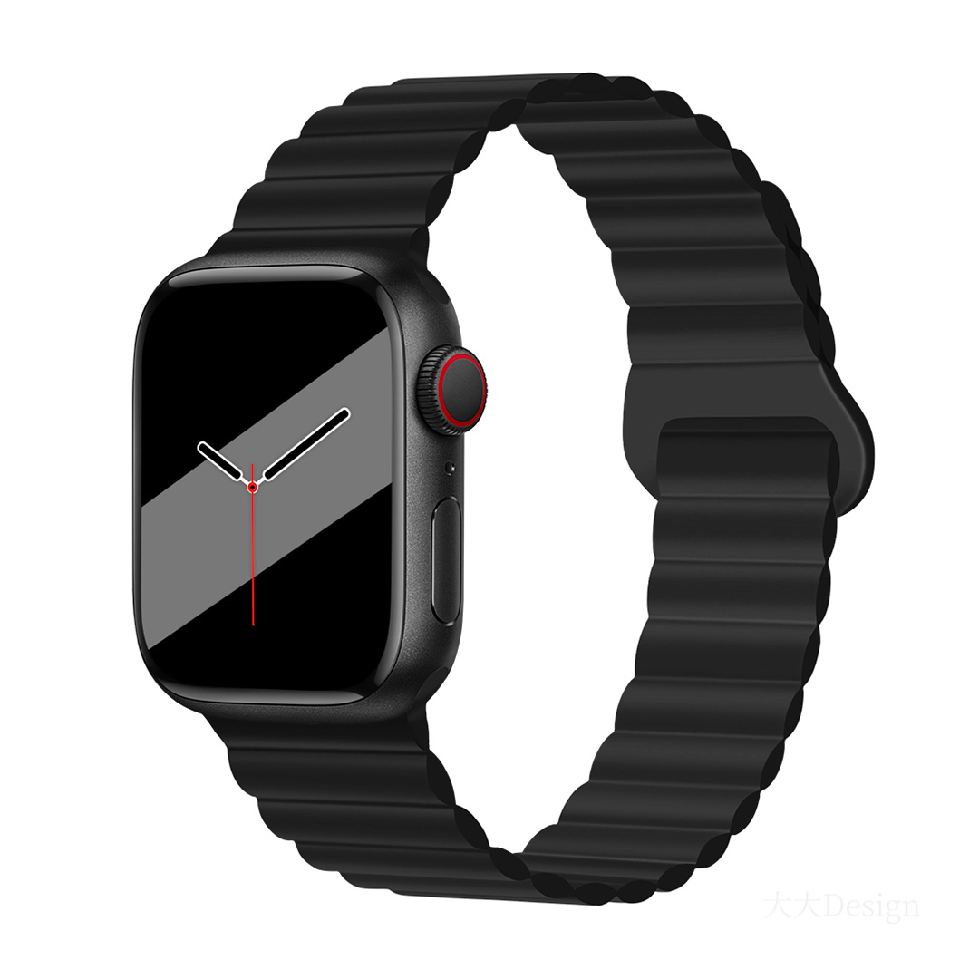 Štýlový remienok s magnetom na Apple Watch - Čierny Farba: Čierna, Veľkosť: 38/40/41mm