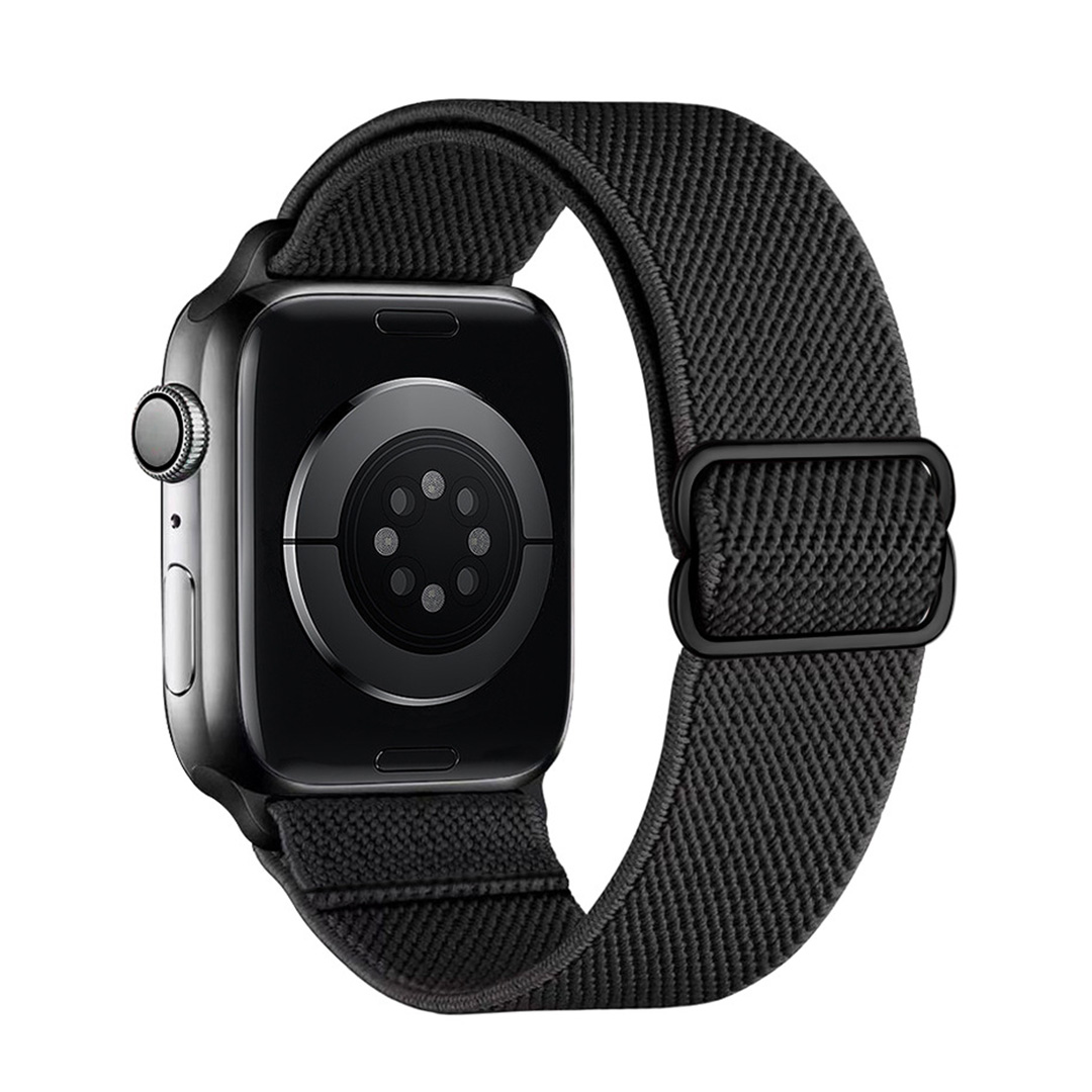 Nastavitelný nylonový remienok na Apple Watch - Černý Farba: Čierna, Veľkosť: 42/44/45/49mm