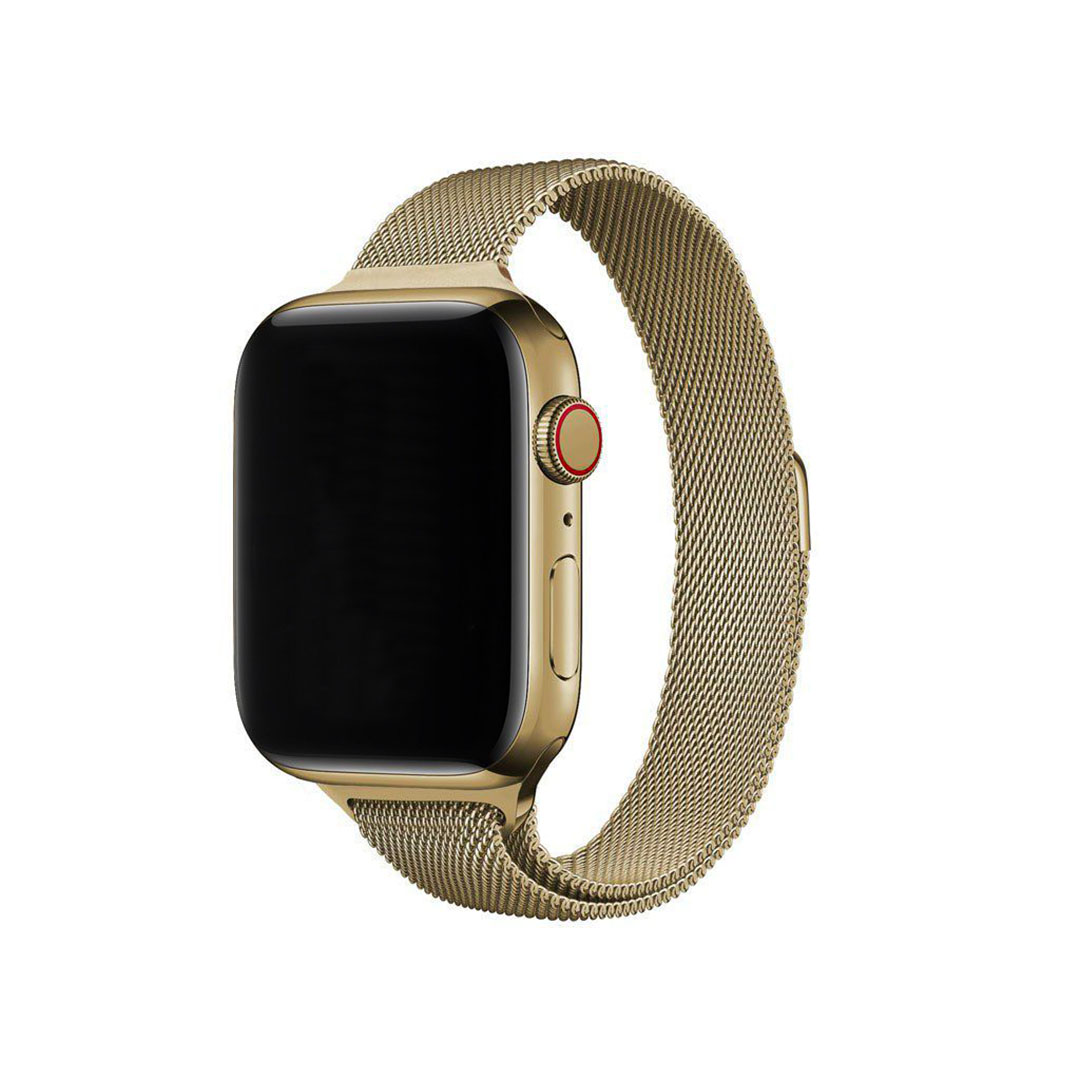 Marvelli - Elegantný dámsky remienok na Apple Watch v milánskom štýle - Light Gold Farba: Light Gold, Veľkosť: 38/40/41mm