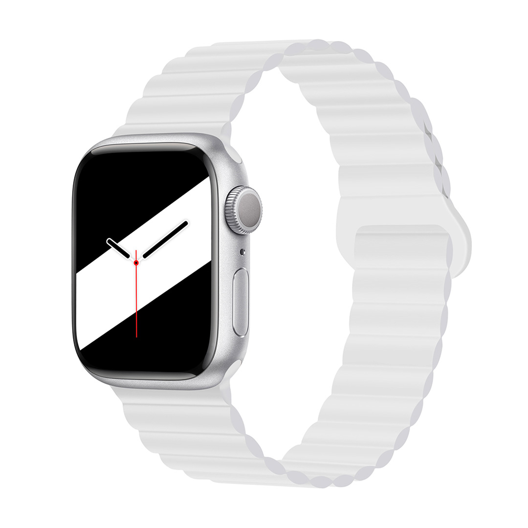 Štýlový remienok s magnetom na Apple Watch - Biely Farba: Biela, Veľkosť: 42/44/45/49mm