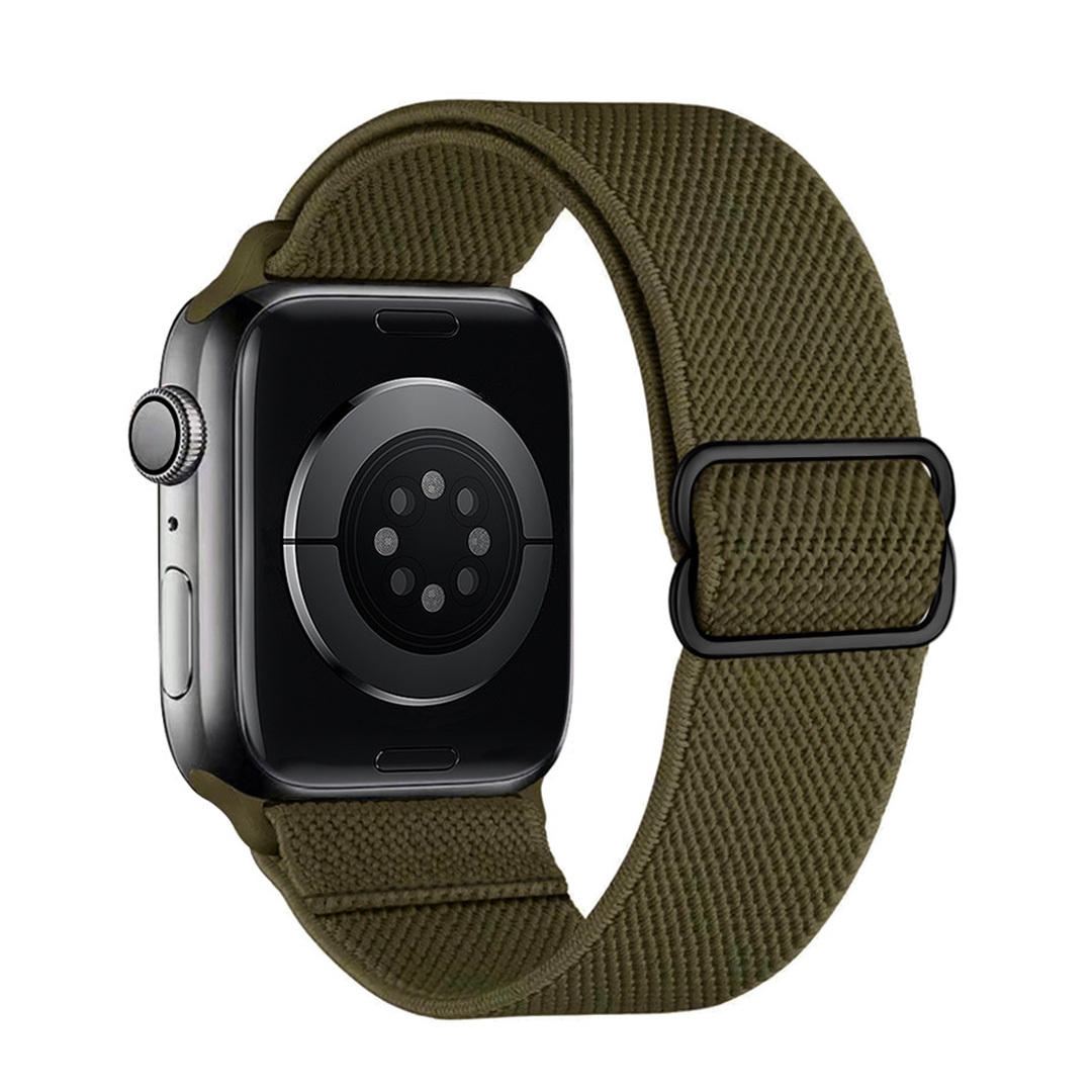 Nastavitelný nylonový remienok na Apple Watch - Army Green Farba: Khaki, Veľkosť: 42/44/45/49mm