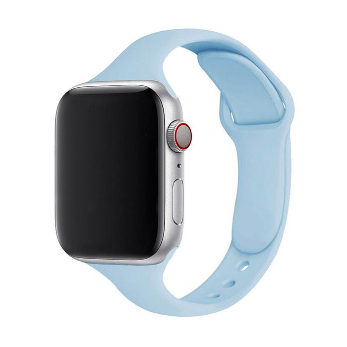 Dámsky jednofarebný remienok na Apple Watch - Fog Blue Farba: Fog blue, Obvod: S-M (menší až stredný obvod zápästia), Veľkosť: 42/44/45/49mm