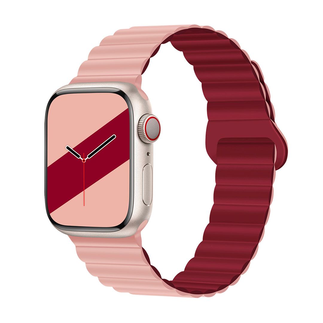 Štýlový remienok s magnetom na Apple Watch - Pink Red Farba: Červená, Veľkosť: 38/40/41mm