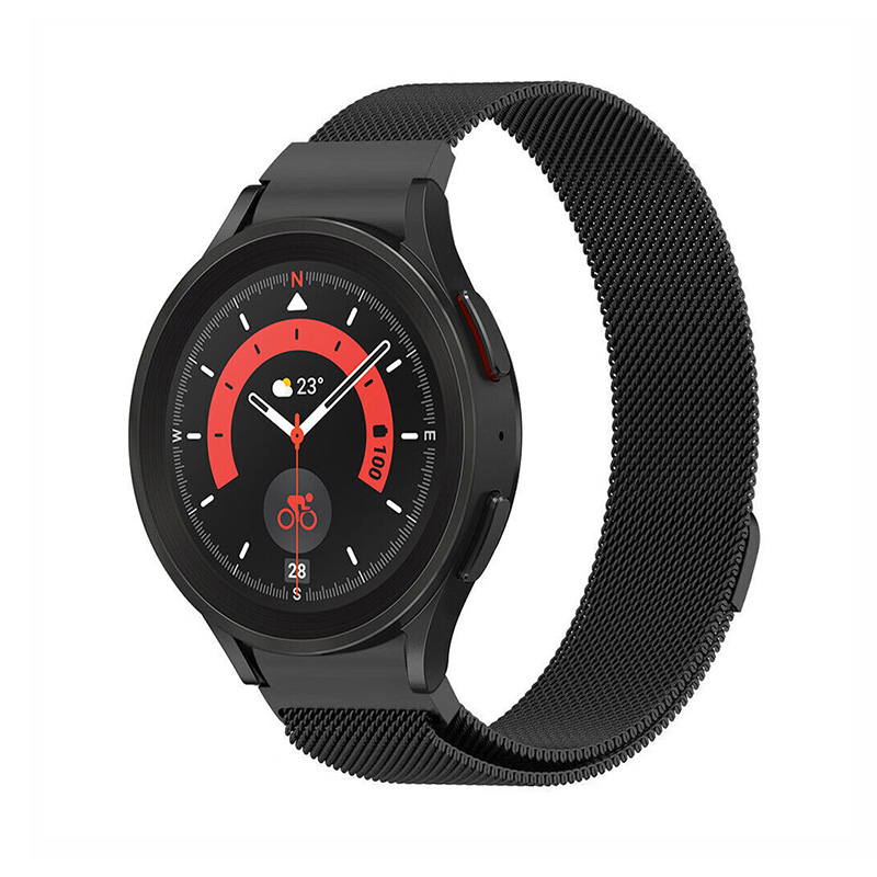 Elegantný remienok v milánskom štýle na smart hodinky 22mm Farba: Čierna, Veľkosť: 22mm