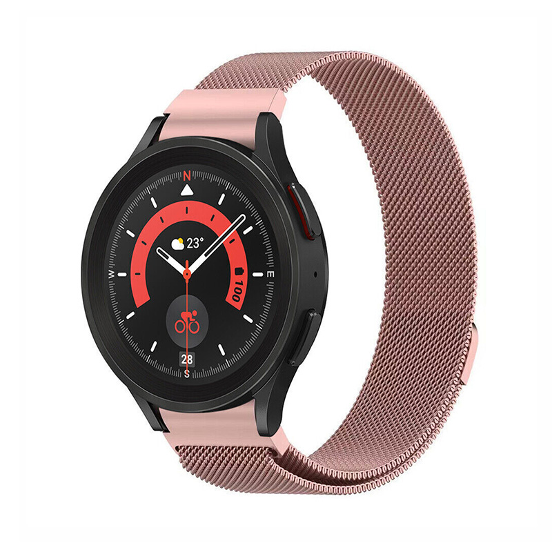 Elegantný remienok v milánskom štýle na smart hodinky 22mm Farba: Pink Gold, Veľkosť: 22mm