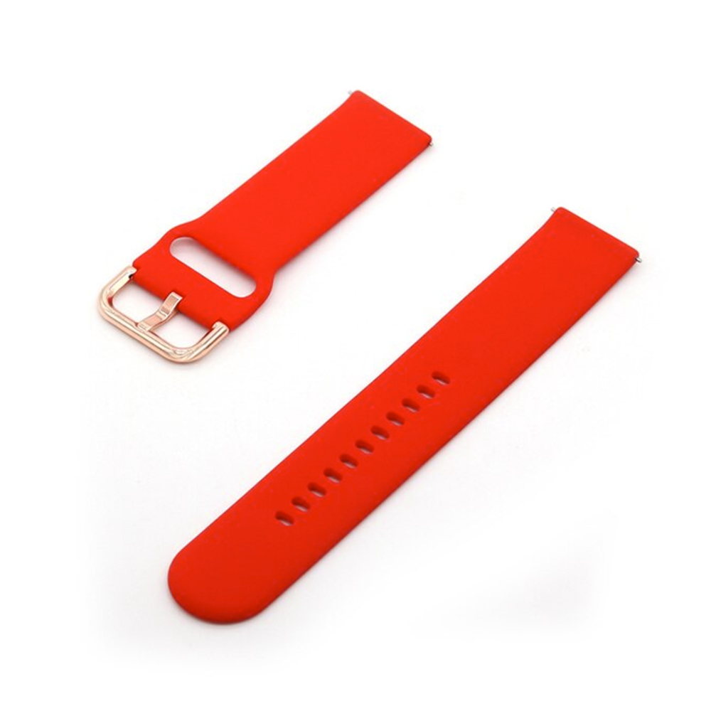 Jednofarebný remienok na smart hodinky 20mm vel.S Farba: Červená, Obvod: S (menší obvod zápästia), Veľkosť: 20mm