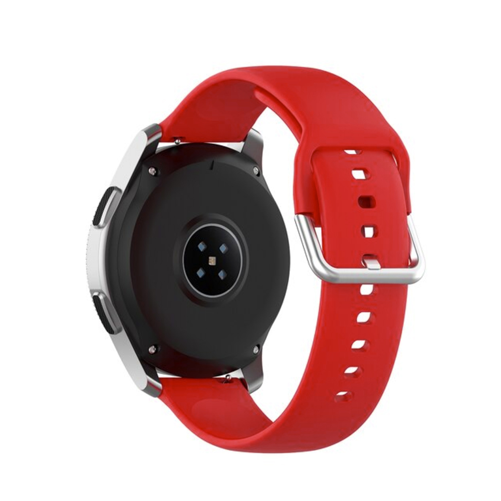 Jednofarebný remienok na smart hodinky 20mm vel.S Farba: Červená, Obvod: S (menší obvod zápästia), Veľkosť: 20mm