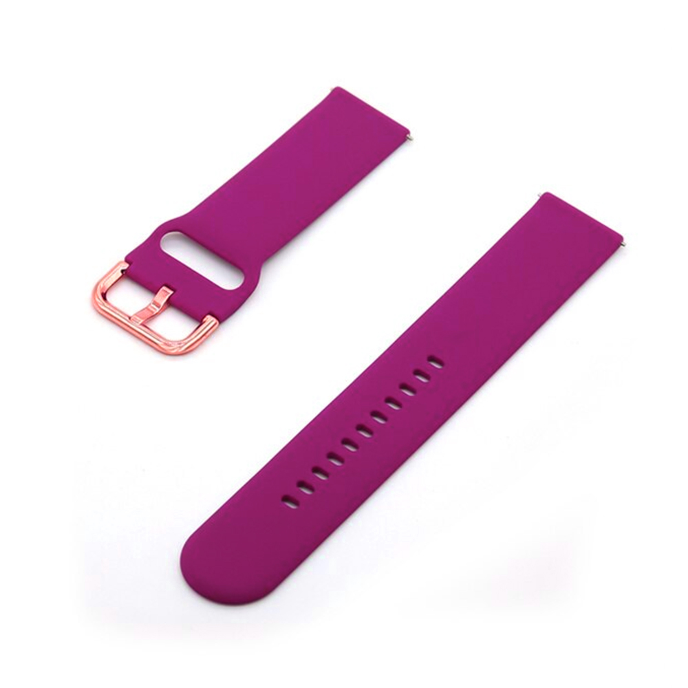 Jednofarebný remienok na smart hodinky 20mm vel.M/L Farba: Dragon fruit, Obvod: M-L (stredný až väčší obvod zápästia), Veľkosť: 20mm