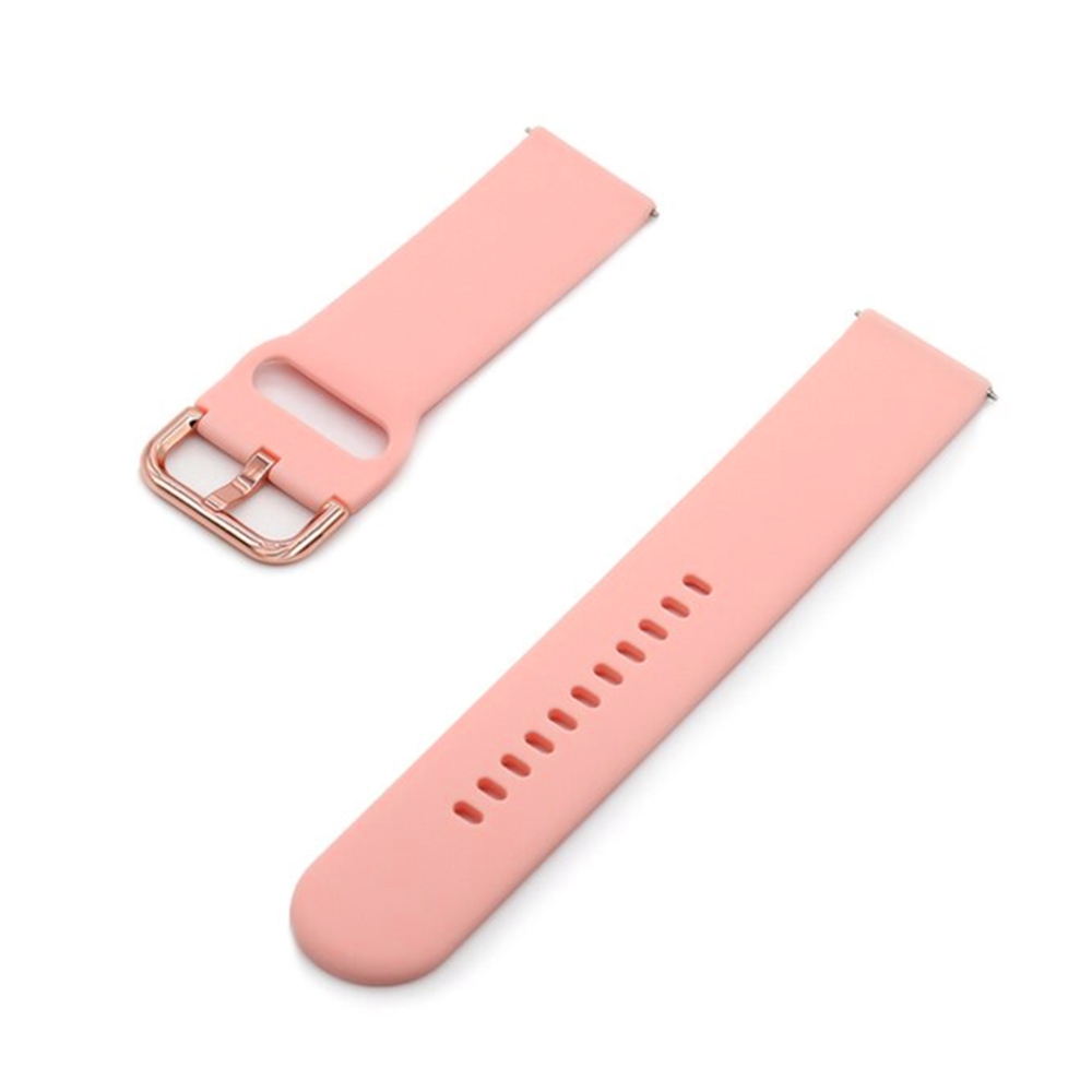 Jednofarebný remienok na smart hodinky 20mm vel.M/L Farba: Ružová, Obvod: M-L (stredný až väčší obvod zápästia), Veľkosť: 20mm
