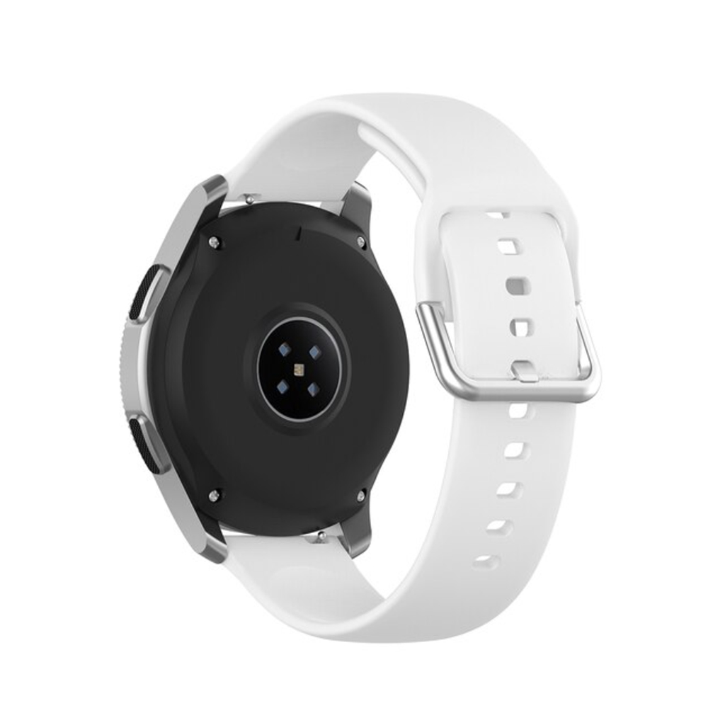 Jednofarebný remienok na smart hodinky 22mm vel.M/L Farba: Biela, Obvod: M-L (stredný až väčší obvod zápästia), Veľkosť: 22mm