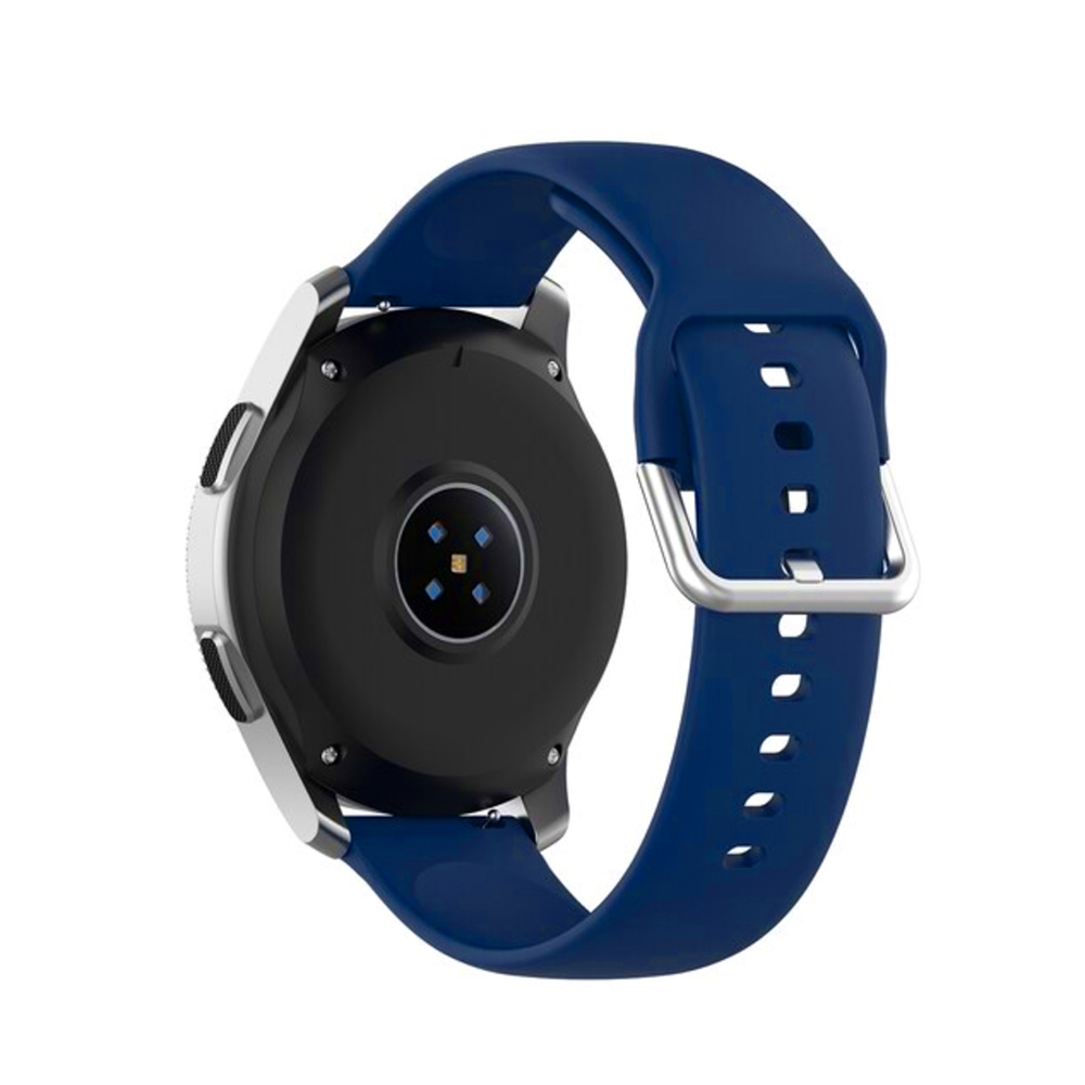 Jednofarebný remienok na smart hodinky 22mm vel.M/L Farba: Tmavo modrá, Obvod: M-L (stredný až väčší obvod zápästia), Veľkosť: 22mm