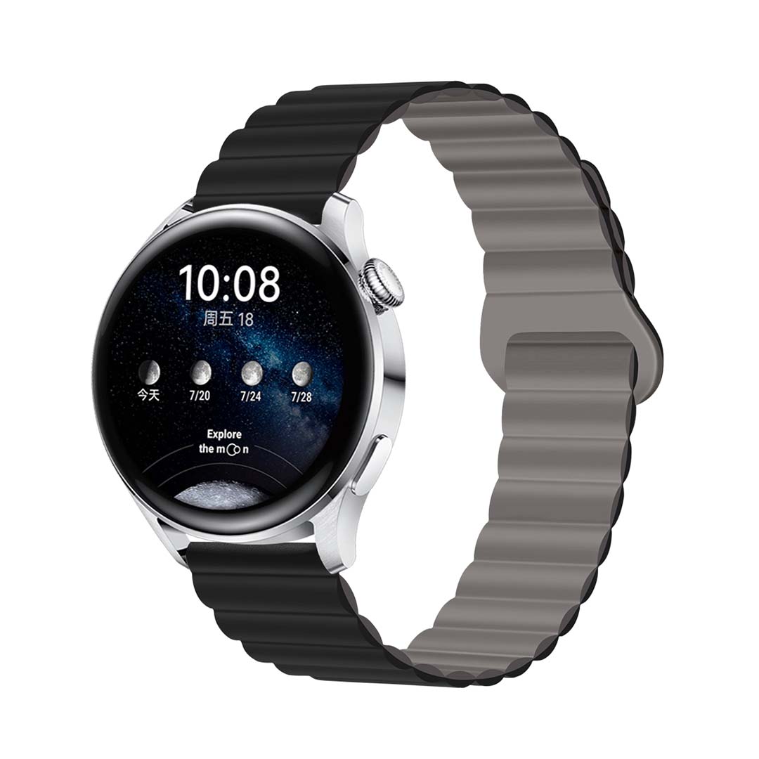 Štýlový remienok s magnetom na smart hodinky 20mm Farba: Čierno-šedá, Veľkosť: 20mm