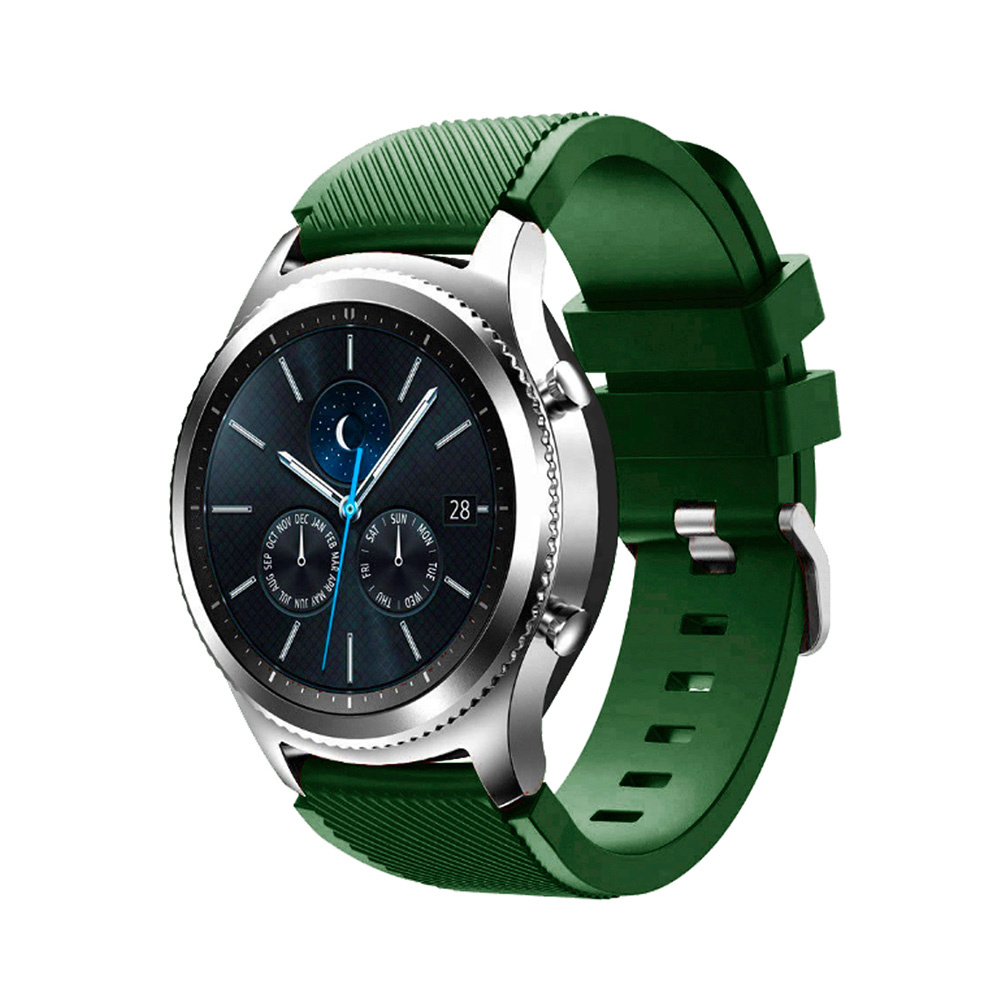 Vrúbkovaný remienok na smart hodinky 20mm Farba: Khaki, Veľkosť: 20mm