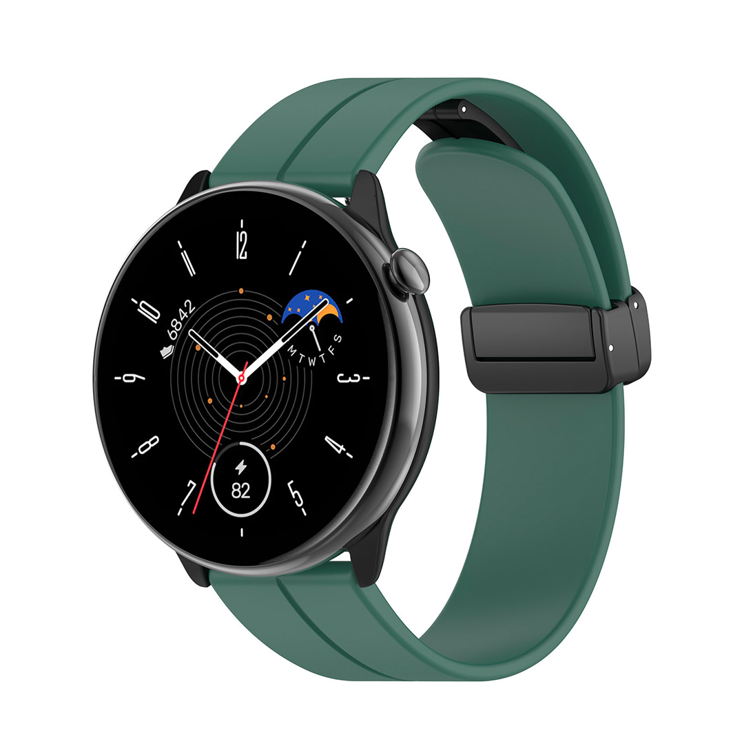 Jednofarebný remienok s prackou na smart hodinky 22mm Farba: Khaki, Veľkosť: 22mm