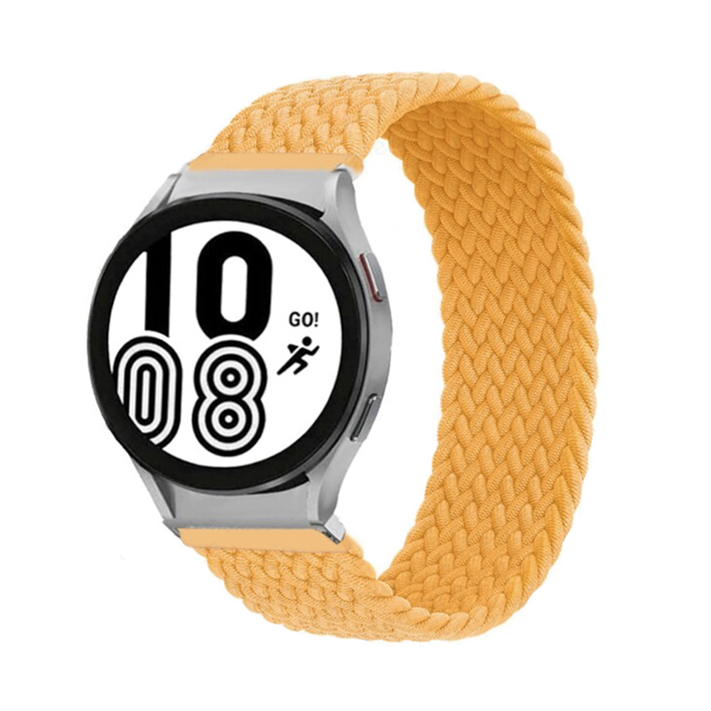 Pletený navliekací remienok na smart hodinky 22mm vel. M/L Farba: Žltá, Obvod: M-L (stredný až väčší obvod zápästia), Veľkosť: 22mm