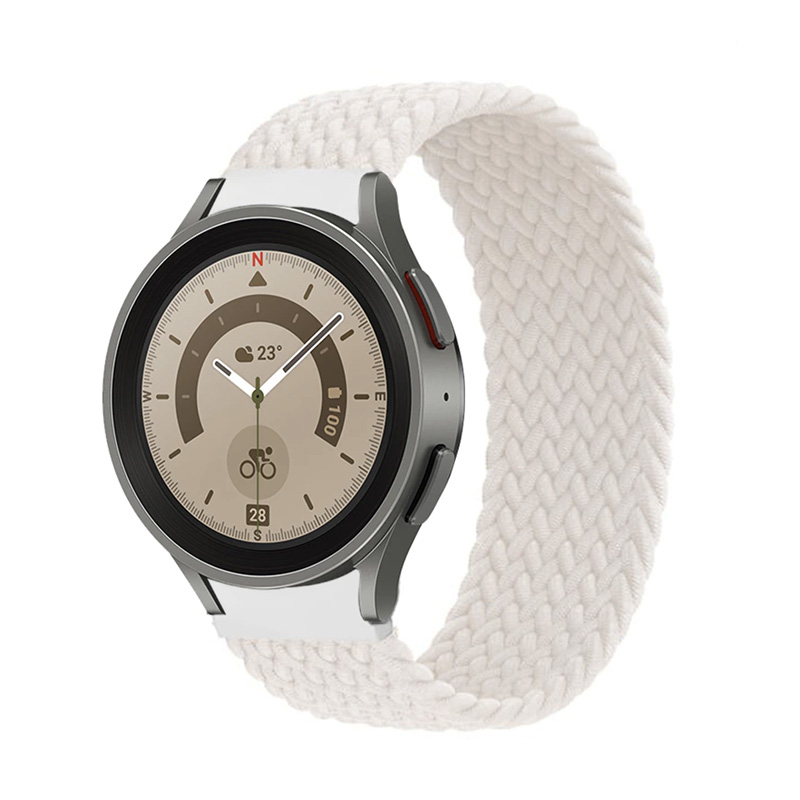 Pletený navliekací remienok na smart hodinky 22mm vel. M/L Farba: Červená, Obvod: M-L (stredný až väčší obvod zápästia), Veľkosť: 22mm