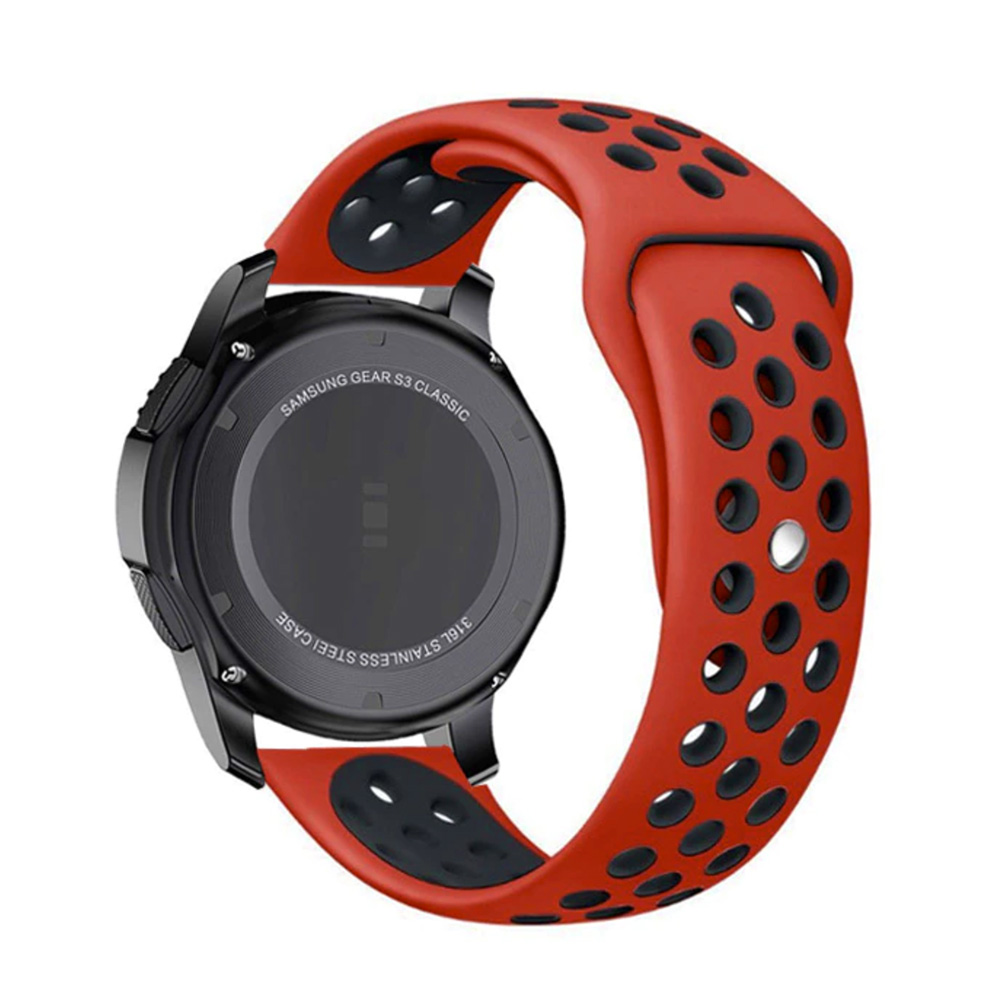 Športový remienok na smart hodinky 22mm Farba: Červeno-čierna, Veľkosť: 22mm