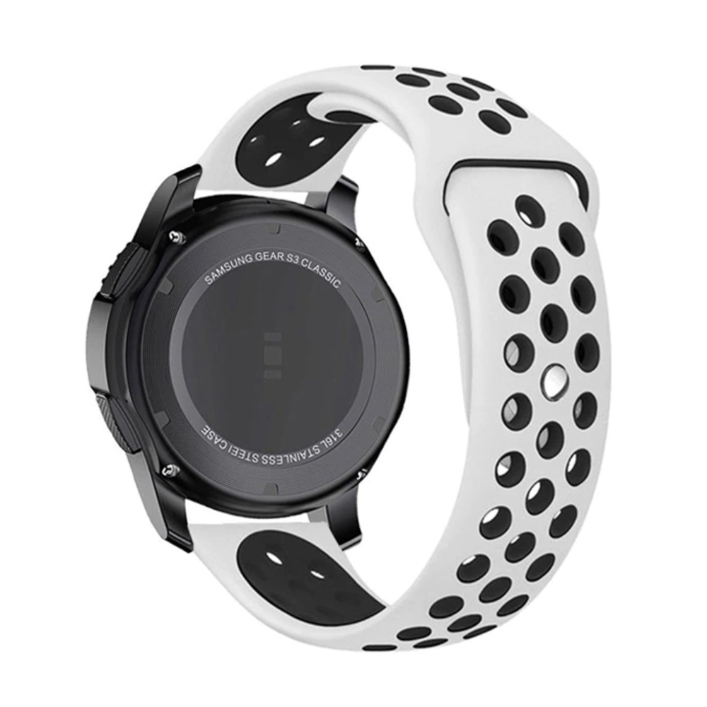 Športový remienok na smart hodinky 22mm Farba: Bielo-čierna, Veľkosť: 22mm