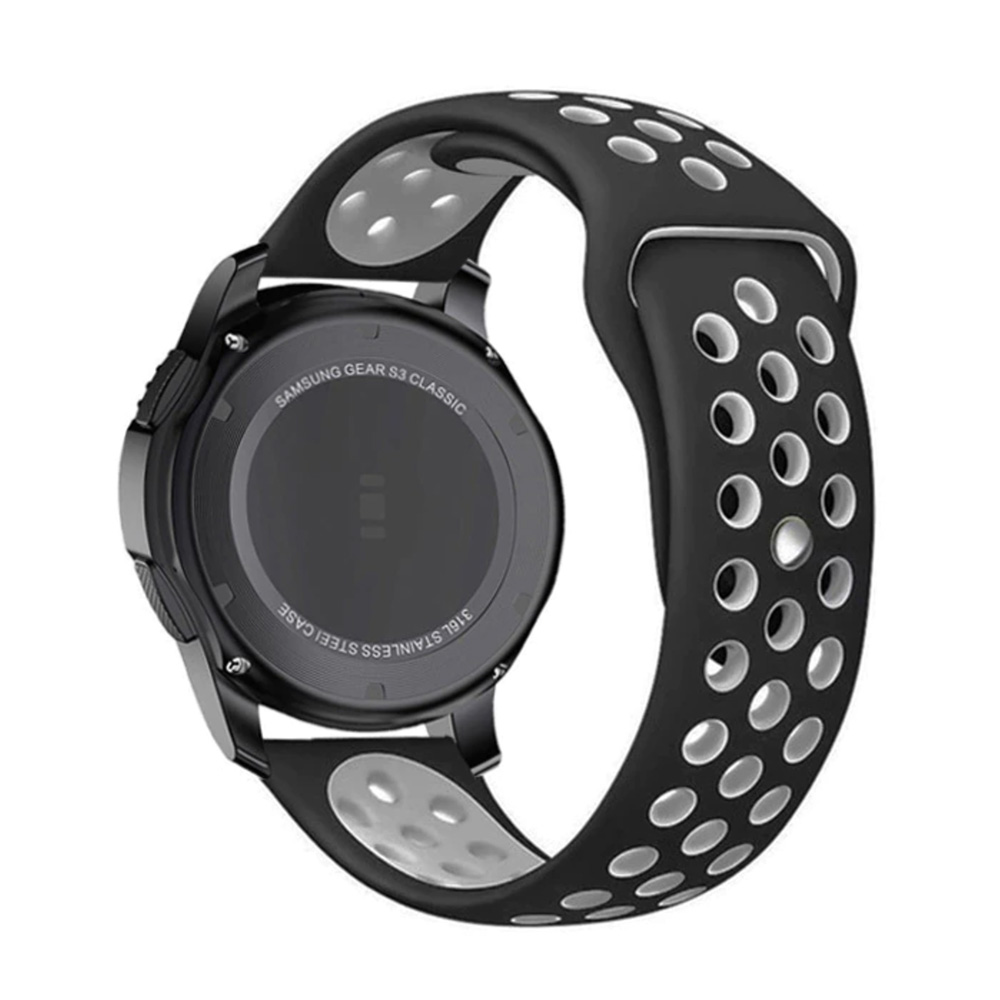 Športový remienok na smart hodinky 22mm Farba: Čierno-šedá, Veľkosť: 22mm