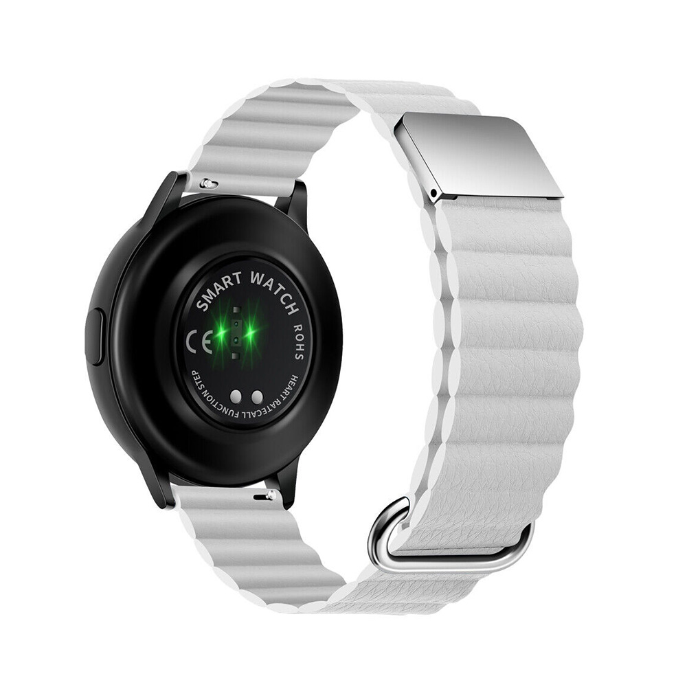 Štýlový kožený remienok s magnetom na smart hodinky 22mm Farba: Biela, Veľkosť: 22mm