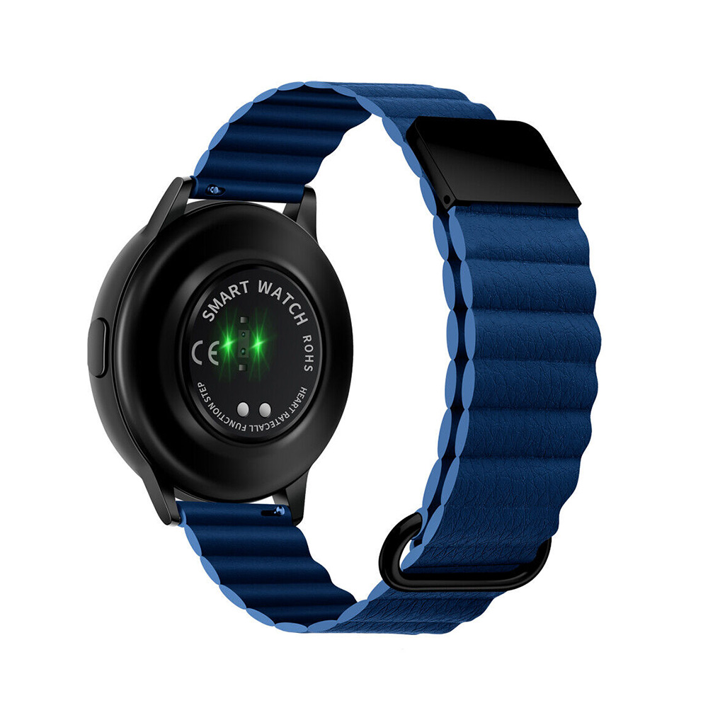 Štýlový kožený remienok s magnetom na smart hodinky 22mm Farba: Tmavo modrá, Veľkosť: 22mm