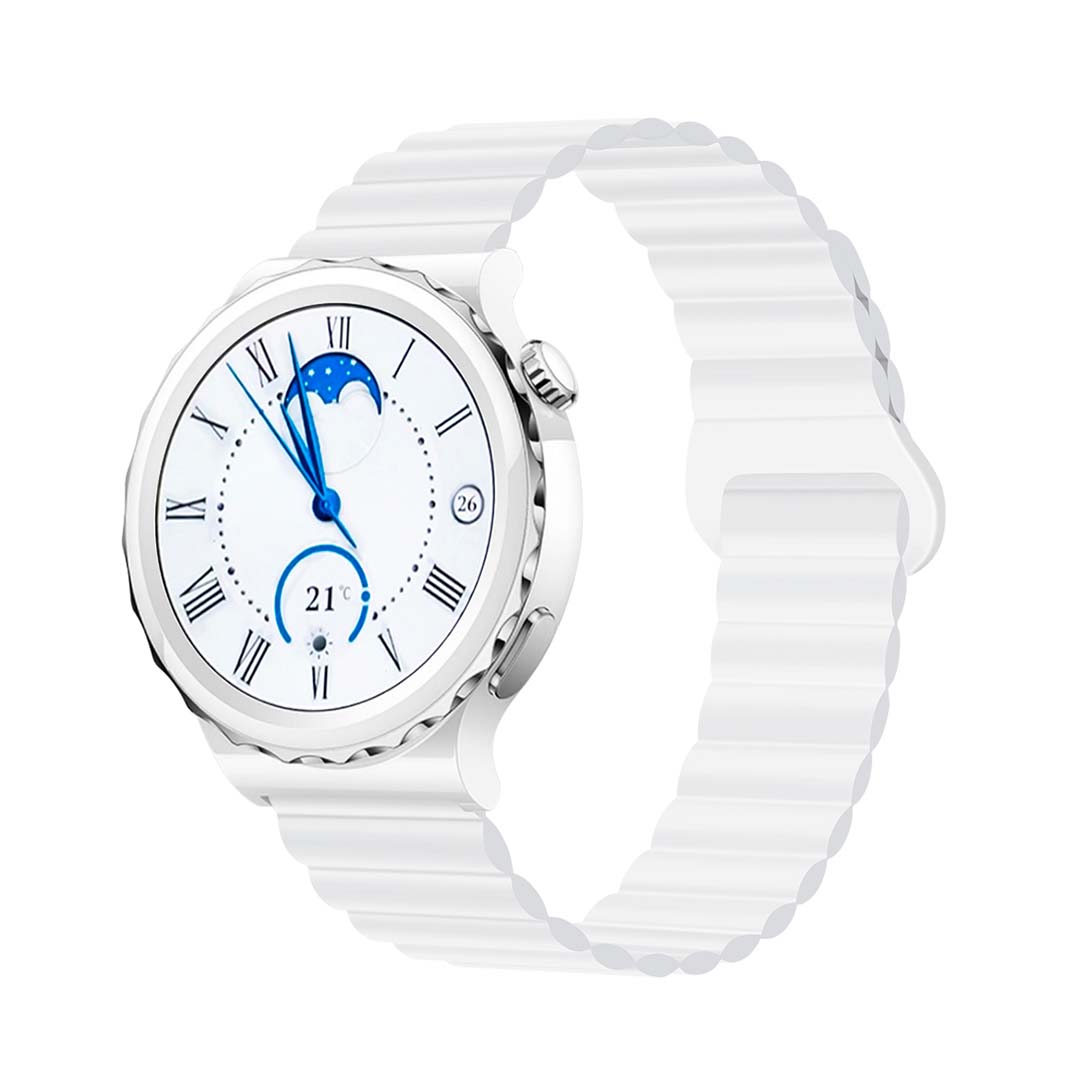 Štýlový remienok s magnetom na smart hodinky 22mm Farba: Biela, Veľkosť: 22mm