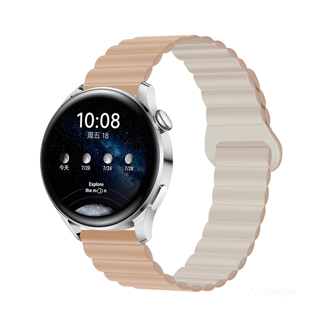 Štýlový remienok s magnetom na smart hodinky 22mm Farba: Béžová, Veľkosť: 22mm
