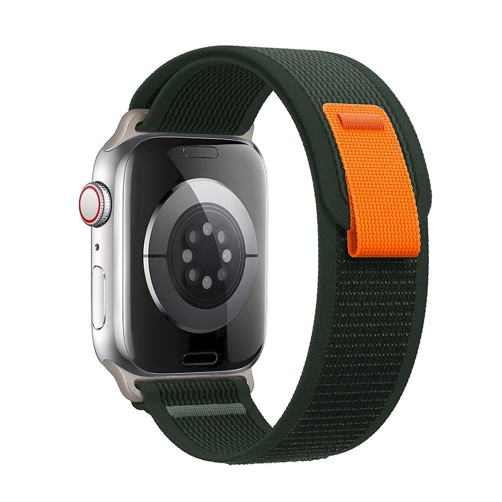 Trailový nylonový remienok na Apple Watch - Army Green Farba: Khaki, Veľkosť: 38/40/41mm