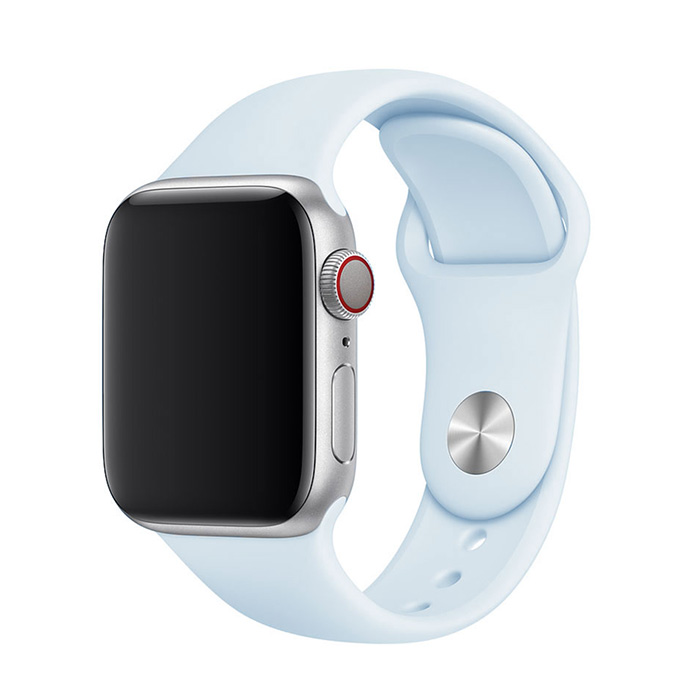 Jednofarebný remienok na Apple Watch - Fog Blue Farba: Fog blue, Obvod: S-M (menší až stredný obvod zápästia), Veľkosť: 38/40/41mm