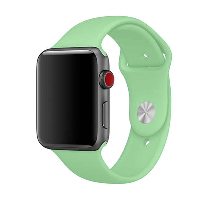 Jednofarebný remienok na Apple Watch - Pistácia Farba: Pistácia, Obvod: M-L (stredný až väčší obvod zápästia), Veľkosť: 38/40/41mm