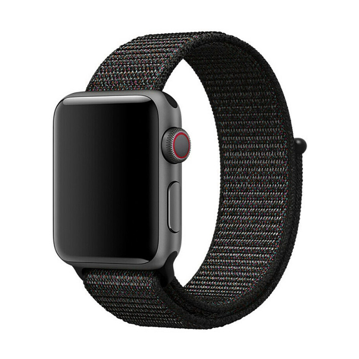 Nylonový remienok na Apple Watch - Čiernočervený Farba: Červeno-čierna, Veľkosť: 38/40/41mm