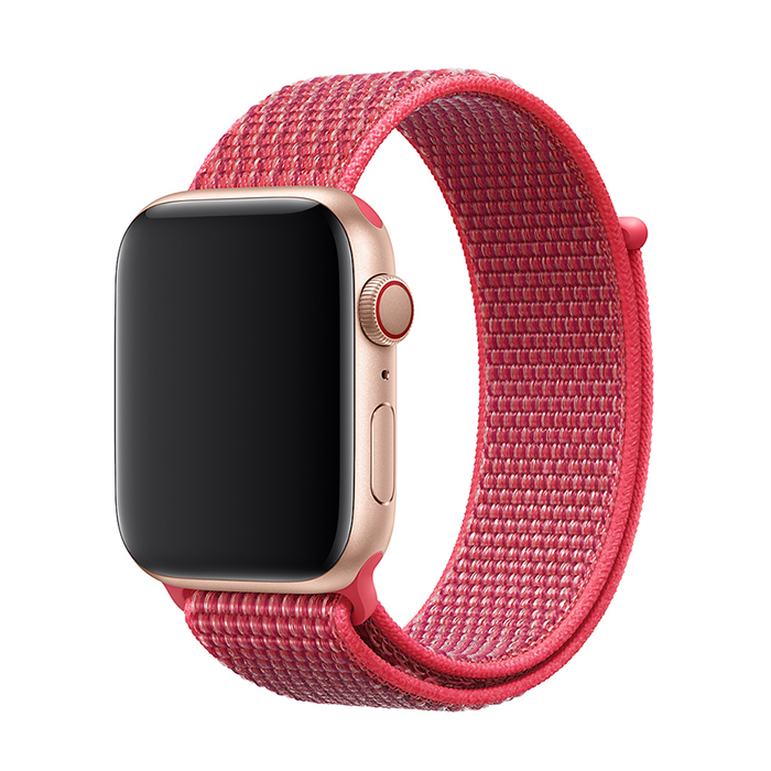 Nylonový remienok na Apple Watch - Ibištek Farba: Granátové jablko, Veľkosť: 38/40/41mm