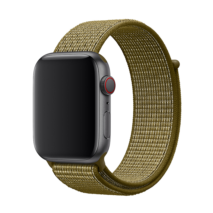 Nylonový remienok na Apple Watch - Olivový Farba: Khaki, Veľkosť: 38/40/41mm