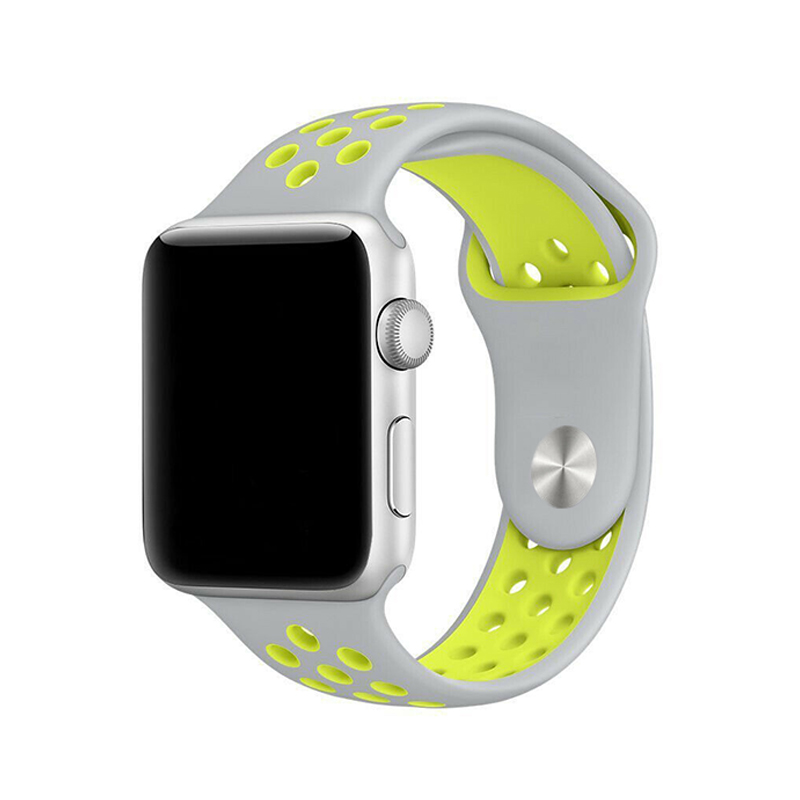 Športový remienok na Apple Watch - Silver Volt Farba: Silver Volt, Obvod: M-L (stredný až väčší obvod zápästia), Veľkosť: 42/44/45/49mm