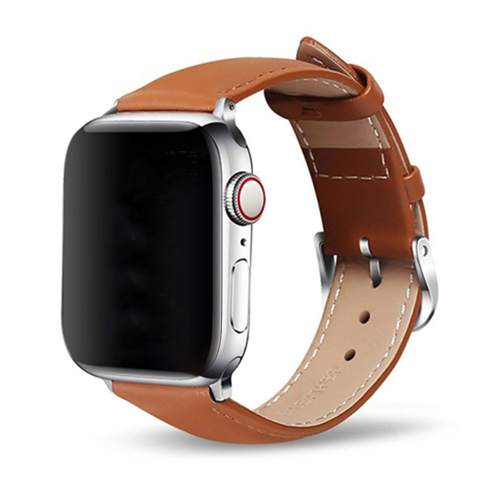 Kožený remienok na Apple Watch - Svetlohnedý Farba: Svetlo hnedá, Veľkosť: 42/44/45/49mm