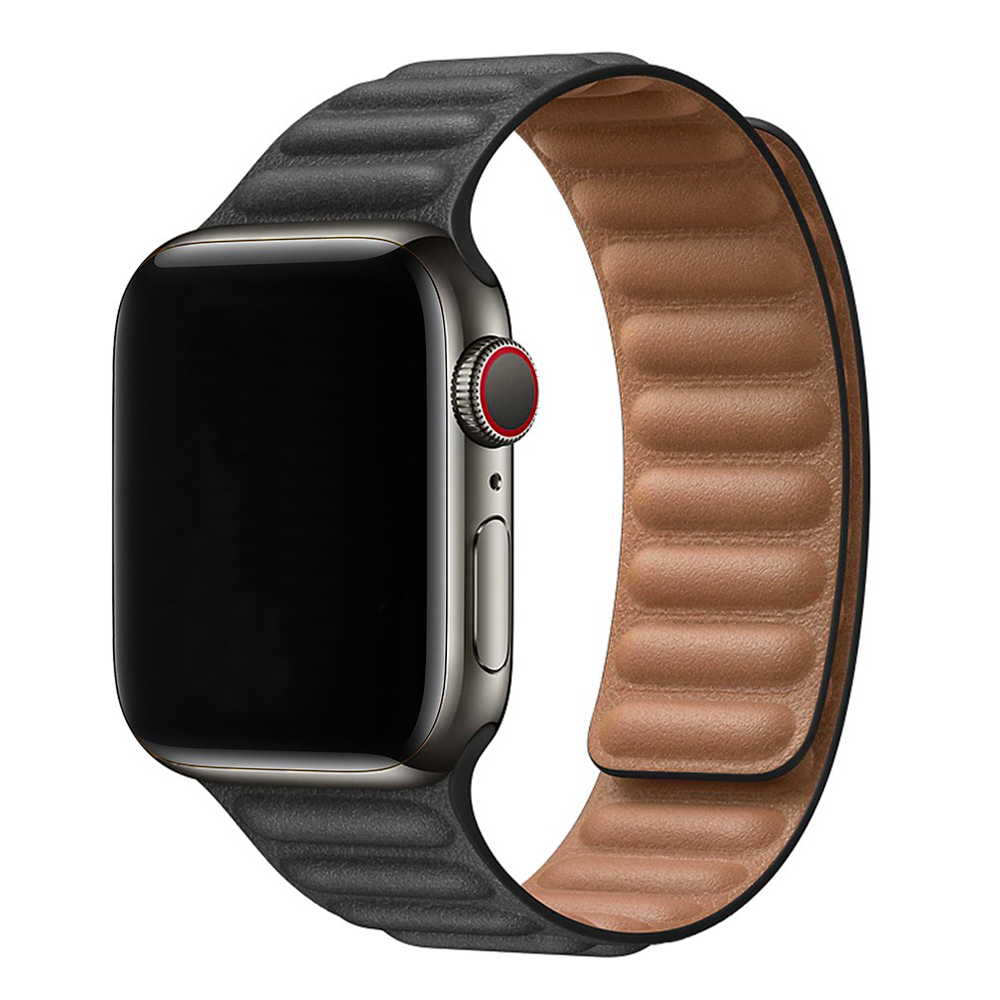 Kožený remienok s magnetom na Apple Watch - Čierny Farba: Čierna, Veľkosť: 38/40/41mm
