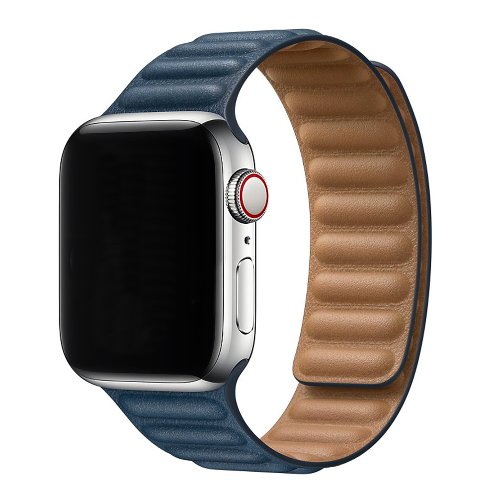 Kožený remienok s magnetom na Apple Watch - Tmavomodrý Farba: Tmavo modrá, Veľkosť: 38/40/41mm
