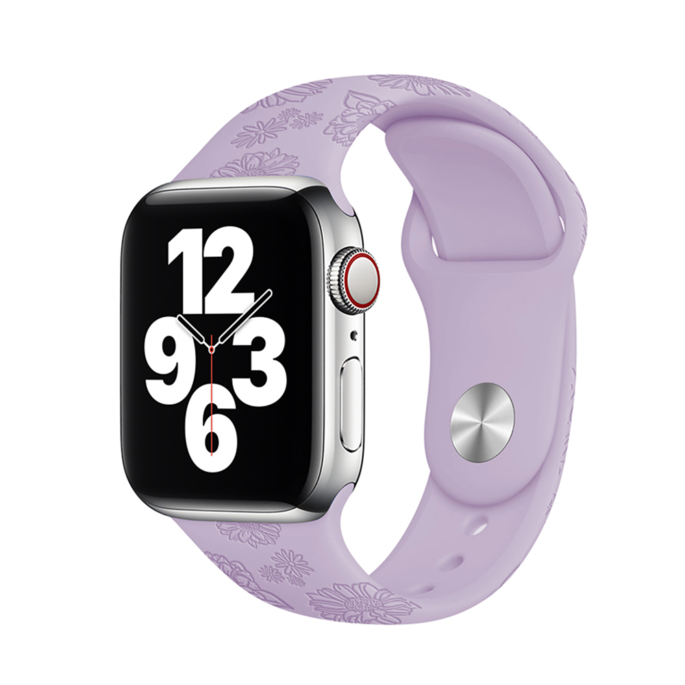 Letný remienok na Apple Watch - Fialová slnečnica Farba: Fialová, Obvod: S-M (menší až stredný obvod zápästia), Veľkosť: 38/40/41mm