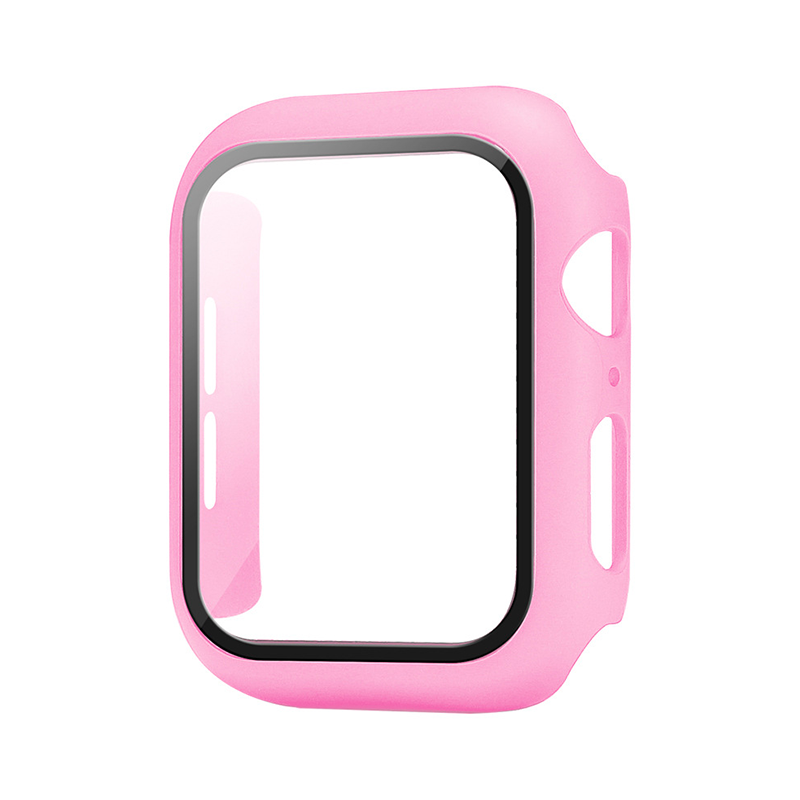 Ochranné puzdro s tvrdeným sklom na Apple Watch - Ružové Veľkosť: 38mm