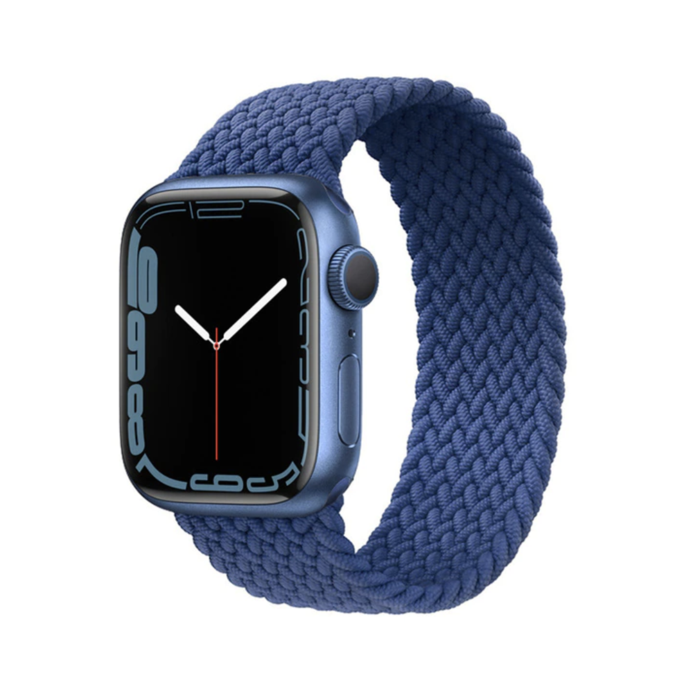 Pletený navliekací remienok pre Apple Watch - Modrý Farba: Modrá, Obvod: M (stredný obvod zápästia), Veľkosť: 42/44/45/49mm